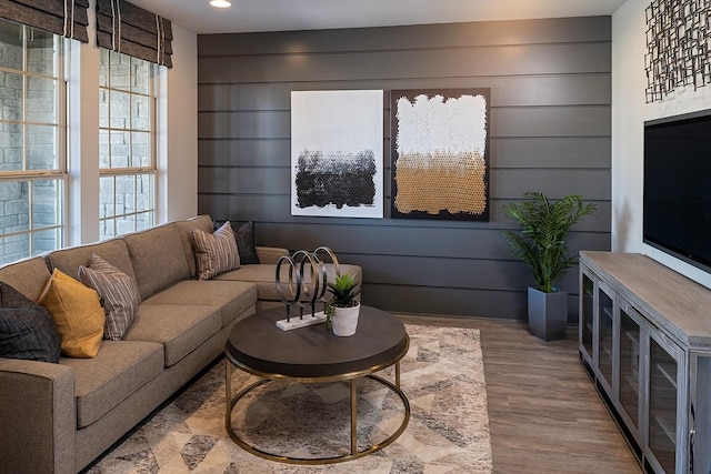 9218 Heckenberg Arbor Ln, Cypress, TX 77433 - living area featuring wood finished floors and recessed lighting