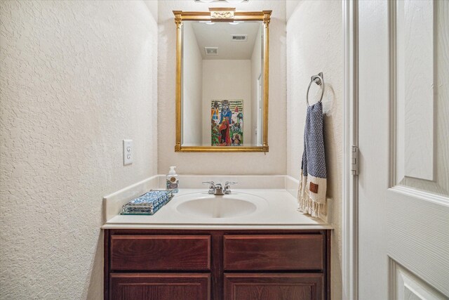 18314 Harvest Star Ct, Houston, TX 77084 - bathroom featuring a textured wall and vanity