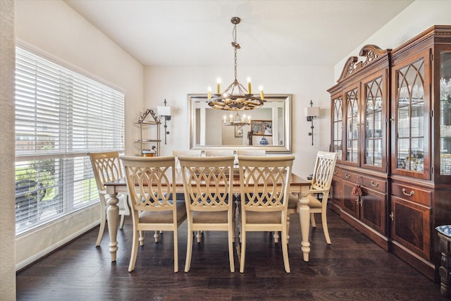 18314 Harvest Star Ct, Houston, TX 77084 - dining room featuring a chandelier and dark wood finished floors