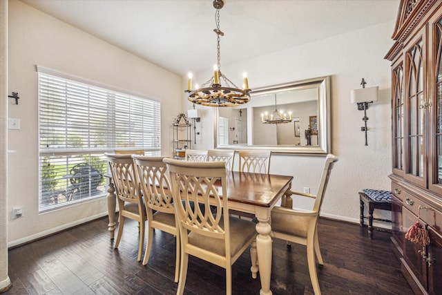 18314 Harvest Star Ct, Houston, TX 77084 - dining room with a chandelier and dark wood-style floors