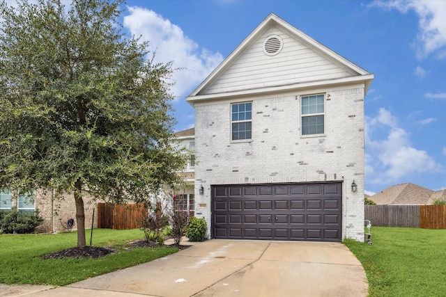 18314 Harvest Star Ct, Houston, TX 77084 - view of front of house with brick siding, a garage, and concrete driveway