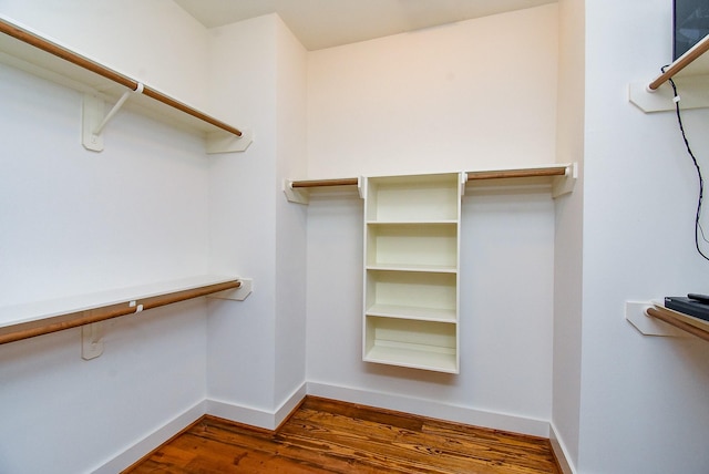 5238 Nett St, Houston, TX 77007 - spacious closet with dark wood finished floors