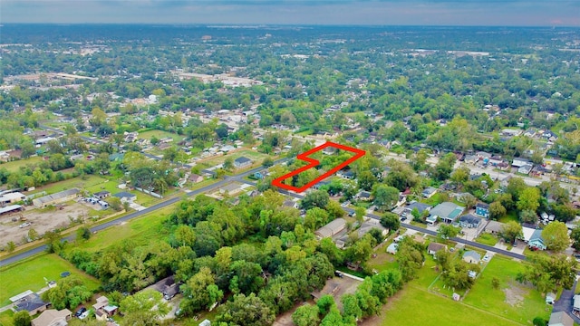 1815 Parker Rd, Houston, TX 77093 - aerial view of property and surrounding area featuring property boundaries highlighted
