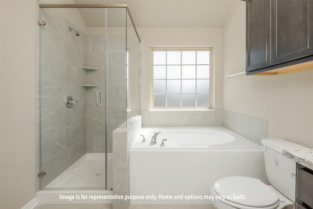 1414 Whitney Ln, Brenham, TX 77833 - full bathroom with a bath and a shower stall