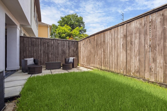 1518 Dunlavy St, Houston, TX 77006 - fenced backyard with a patio area and an outdoor living space
