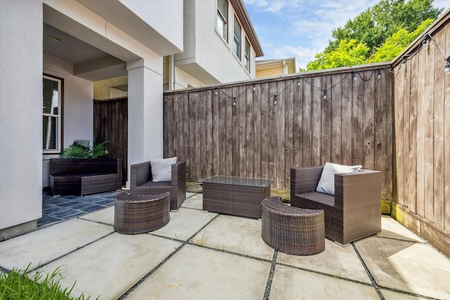 1518 Dunlavy St, Houston, TX 77006 - view of patio / terrace with an outdoor living space