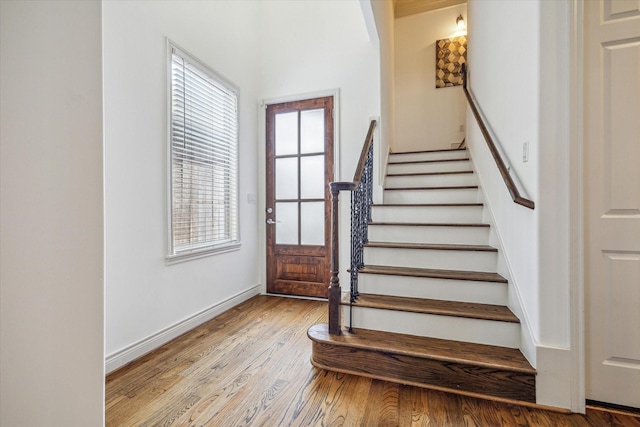 1518 Dunlavy St, Houston, TX 77006 - stairway with wood finished floors and baseboards