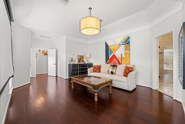 6531 Glenhill Dr, Spring, TX 77389 - living area featuring wood finished floors and ornamental molding