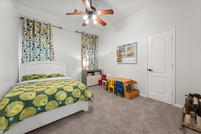 6531 Glenhill Dr, Spring, TX 77389 - carpeted bedroom with ceiling fan and baseboards