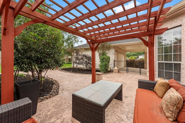 6531 Glenhill Dr, Spring, TX 77389 - view of patio / terrace with a pergola
