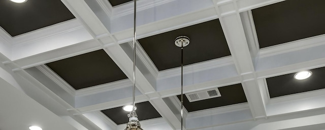 2434 Quenby St, Houston, TX 77005 - detailed view of beam ceiling, ornamental molding, and coffered ceiling