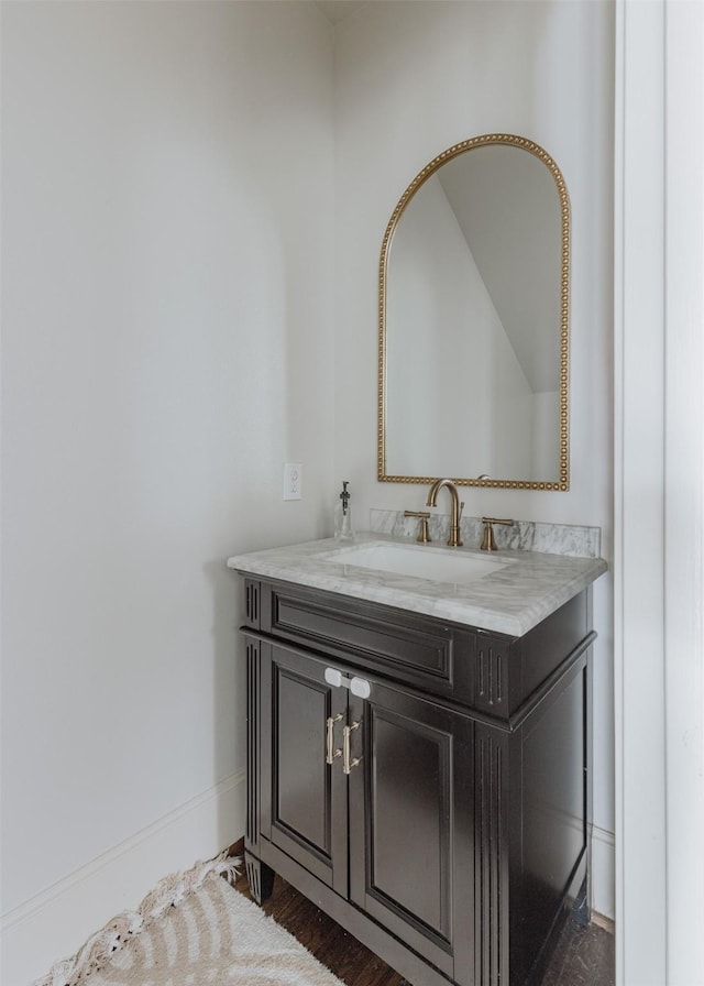 1207 W 25th St, Houston, TX 77008 - bathroom with vanity and baseboards