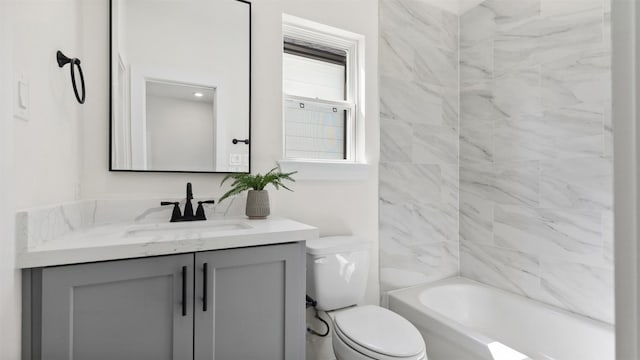723 Marcella St Unit B, Houston, TX 77091 - full bathroom featuring vanity and washtub / shower combination