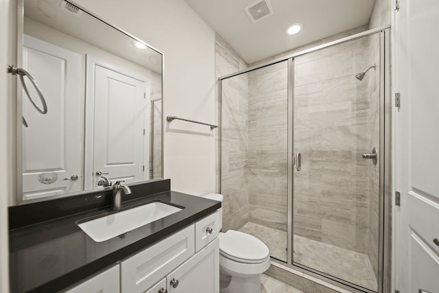 1034 W 26th St Unit D, Houston, TX 77008 - full bath featuring vanity, a stall shower, and recessed lighting