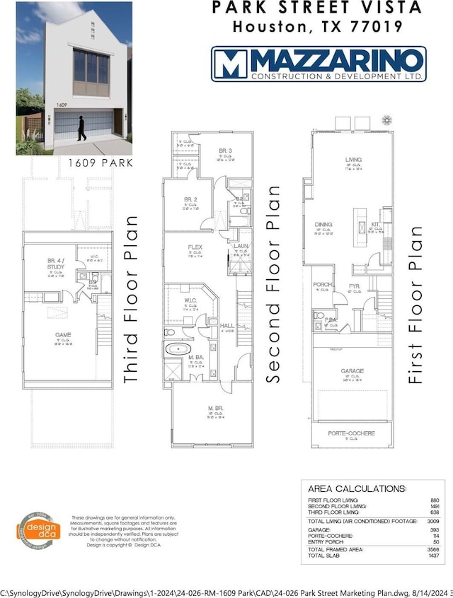 1609 Park St, Houston, TX 77019 - view of floor plan / room layout