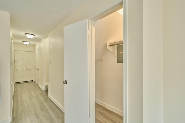 2308 Winrock Blvd Unit 173, Houston, TX 77057 - corridor with light wood-type flooring and baseboards