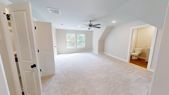 58 Lantana Ct, Lake Jackson, TX 77566 - additional living space featuring light carpet, a ceiling fan, and recessed lighting