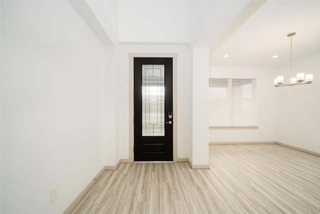 29423 Red Rocks Park Dr, Katy, TX 77494 - entrance foyer featuring a chandelier, wood finished floors, and recessed lighting