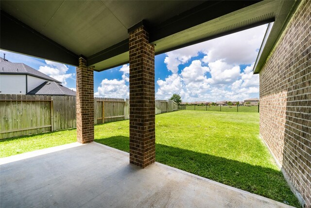 29423 Red Rocks Park Dr, Katy, TX 77494 - fenced backyard with a patio area