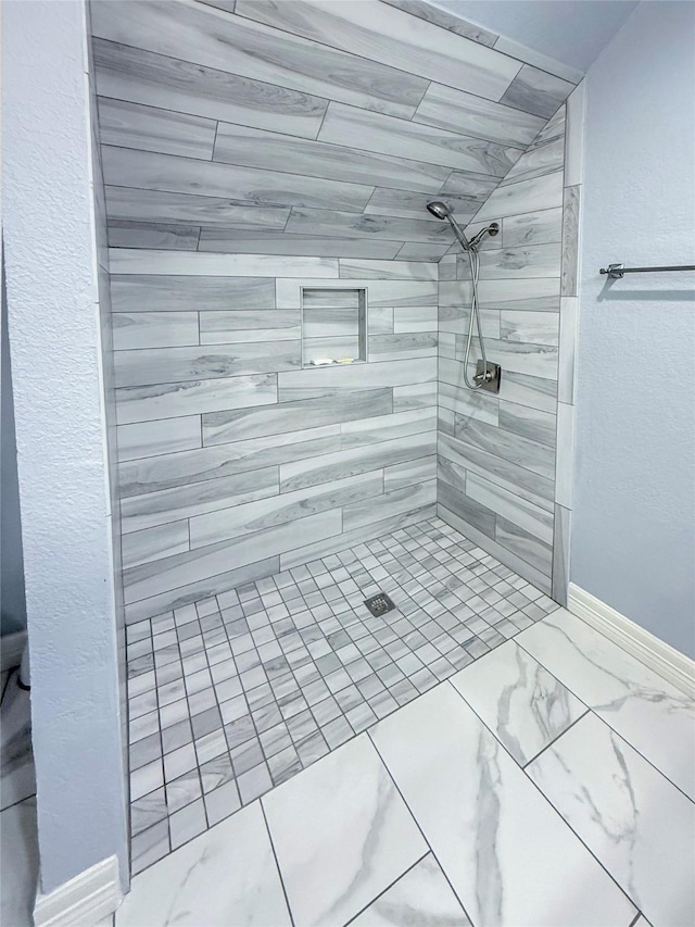 116 Cardinal St, Lake Jackson, TX 77566 - full bath featuring tiled shower and marble finish floors