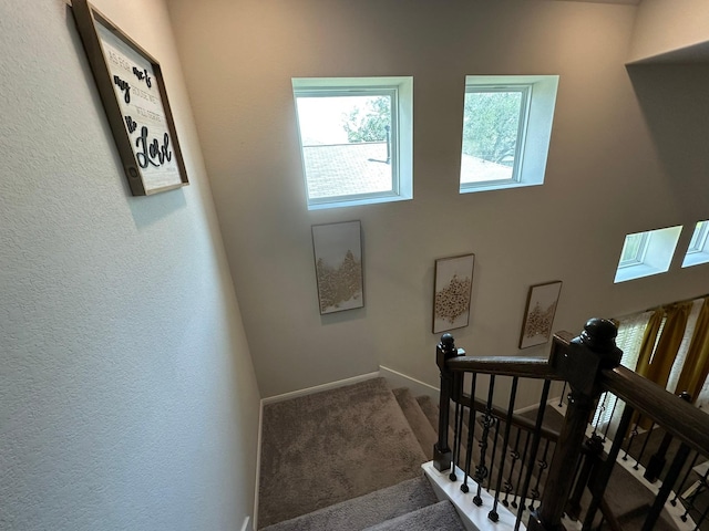 11711 Colossal Oak Dr, Houston, TX 77066 - stairway with carpet floors and baseboards