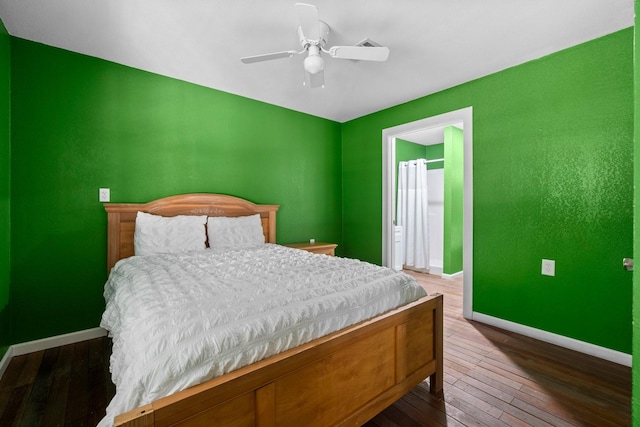 2540 Howell Rd, Corrigan, TX 75939 - bedroom featuring hardwood / wood-style flooring and ceiling fan
