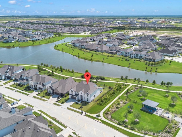11319 Flying Admiral Dr, Cypress, TX 77433 - aerial view of residential area with a large body of water