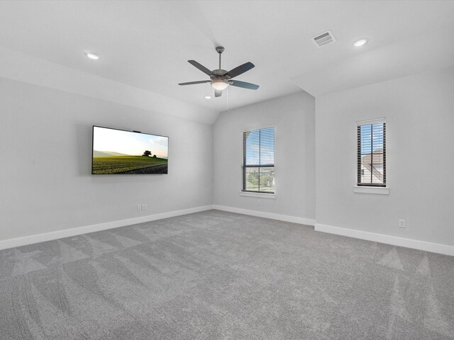 11319 Flying Admiral Dr, Cypress, TX 77433 - unfurnished room with carpet floors, recessed lighting, and ceiling fan