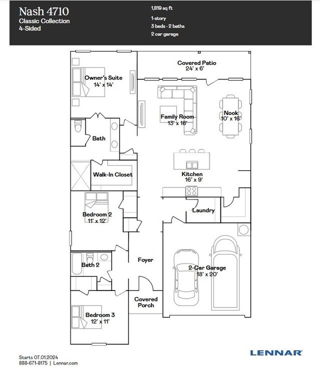 719 Blue Sky Pl, Beasley, TX 77417 - view of property floor plan