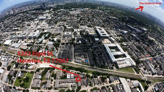 5223 Eigel St, Houston, TX 77007 - aerial view of property and surrounding area
