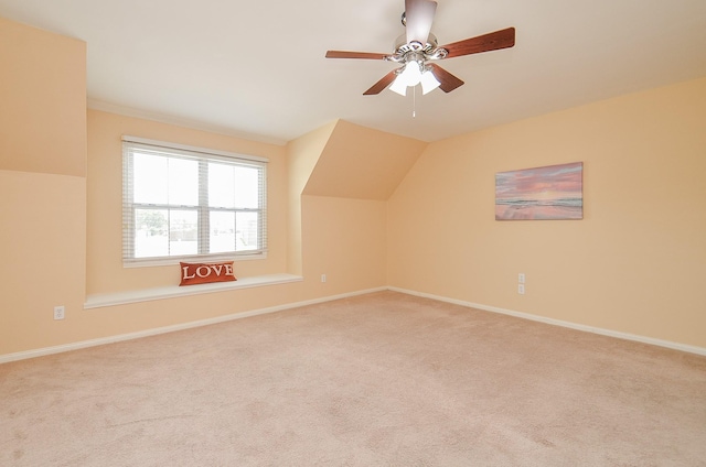 14707 Barryknoll Ln Unit 168, Houston, TX 77079 - bonus room featuring carpet flooring, a ceiling fan, and vaulted ceiling
