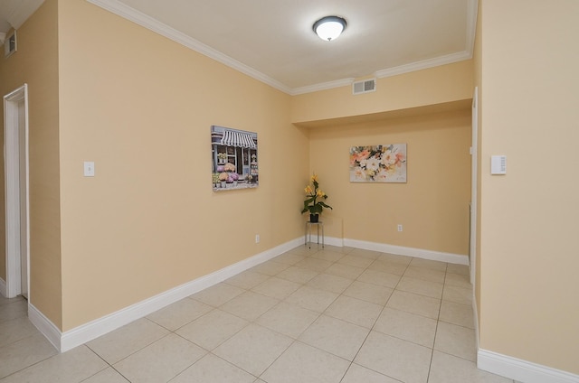 14707 Barryknoll Ln Unit 168, Houston, TX 77079 - empty room featuring ornamental molding and light tile patterned flooring