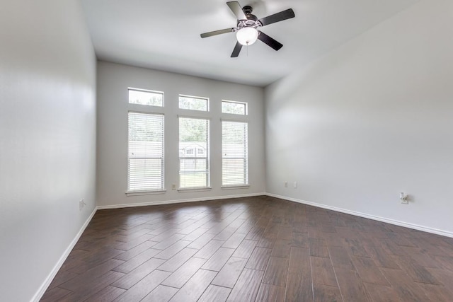 16223 Cotton Grove Ln, Houston, TX 77044 - unfurnished room with a ceiling fan and dark wood finished floors