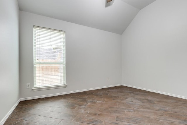 16223 Cotton Grove Ln, Houston, TX 77044 - unfurnished room with vaulted ceiling, healthy amount of natural light, and a ceiling fan