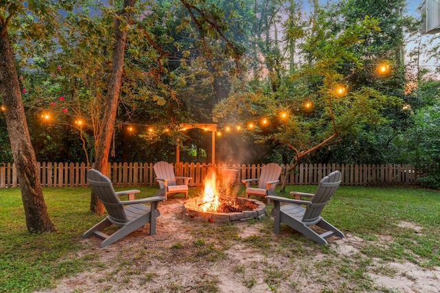 24111 Norchester Way, Spring, TX 77389 - view of yard with a fire pit
