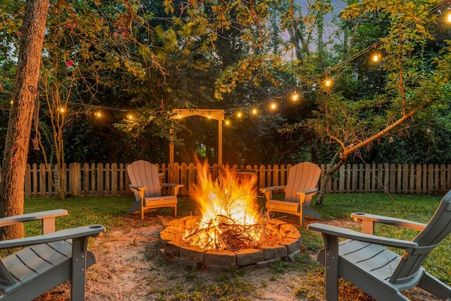 24111 Norchester Way, Spring, TX 77389 - view of yard with a fire pit