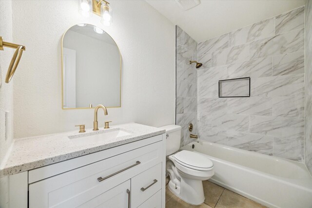 7822 Pacific Pearl St, Houston, TX 77072 - full bath featuring vanity, washtub / shower combination, and tile patterned floors