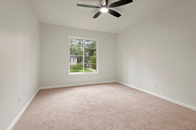 6515 Pebble Beach Dr, Houston, TX 77069 - carpeted spare room with a textured ceiling and ceiling fan