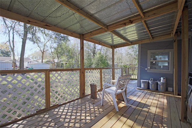1305 Fairview Dr, Alvin, TX 77511 - view of wooden deck
