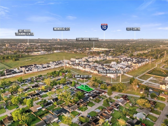 8646 Alcott Dr, Houston, TX 77080 - aerial overview of property's location