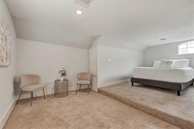 615 Allston St, Houston, TX 77007 - bedroom with carpet flooring and vaulted ceiling