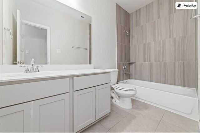 8922 Granary Gate Ln, Richmond, TX 77407 - full bath with vanity, tile patterned floors, and tub / shower combination