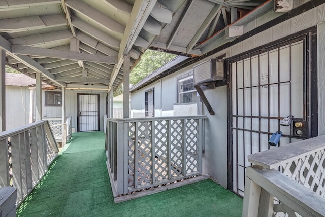 1028 N Victory Dr, Houston, TX 77088 - view of patio with a wall unit AC