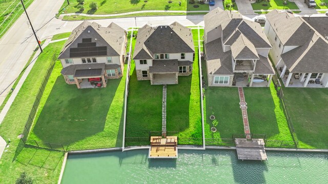 3506 Lake Bella Megan Dr, Katy, TX 77493 - aerial view of residential area with property boundaries highlighted