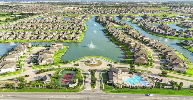 3506 Lake Bella Megan Dr, Katy, TX 77493 - aerial view of residential area with a large body of water