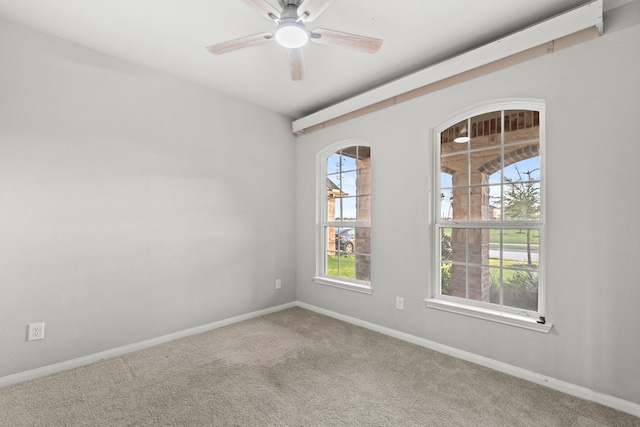 3506 Lake Bella Megan Dr, Katy, TX 77493 - carpeted spare room with ceiling fan and baseboards