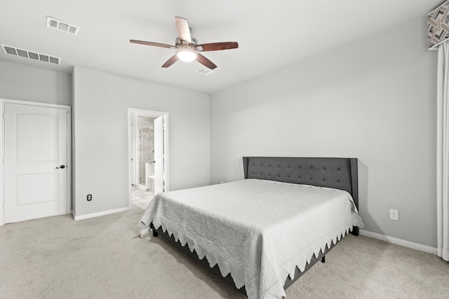 3506 Lake Bella Megan Dr, Katy, TX 77493 - bedroom featuring carpet floors, ceiling fan, and ensuite bath