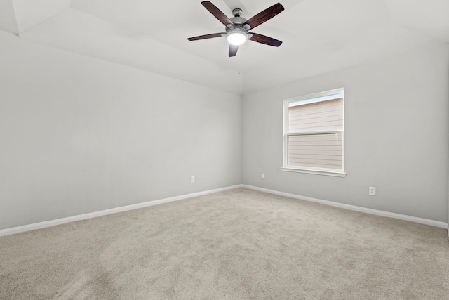 3506 Lake Bella Megan Dr, Katy, TX 77493 - carpeted empty room featuring ceiling fan and lofted ceiling