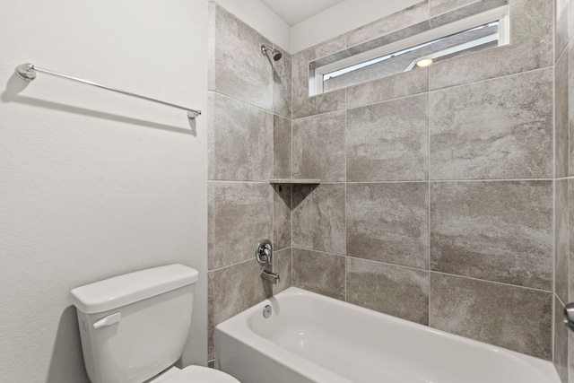 3506 Lake Bella Megan Dr, Katy, TX 77493 - bathroom featuring toilet and shower / bathtub combination