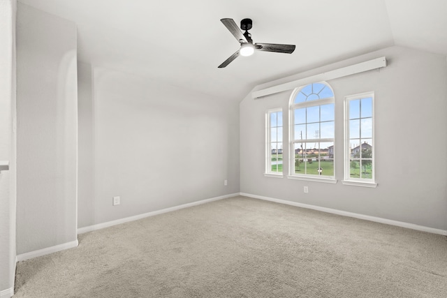 3506 Lake Bella Megan Dr, Katy, TX 77493 - carpeted spare room with lofted ceiling and ceiling fan